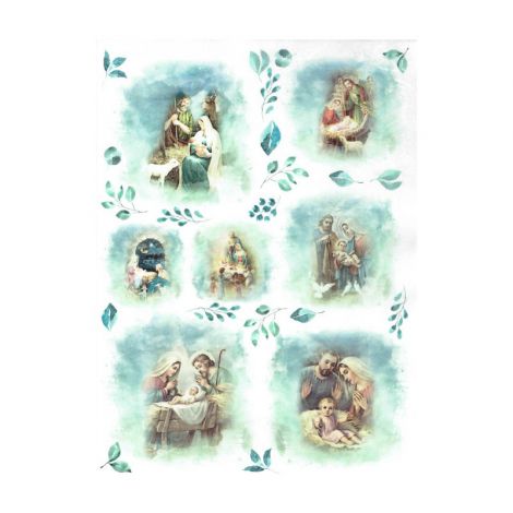 Papier ryżowy do decoupage A4, Boże Narodzenie